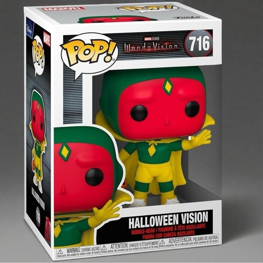 Halloween Vision from WandaVision Marvel Funko Pop! w/ Protective Case